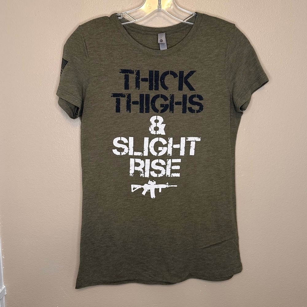 Combat Iron Apparel Thick Thighs & Slight Rise Tee Size Medium
